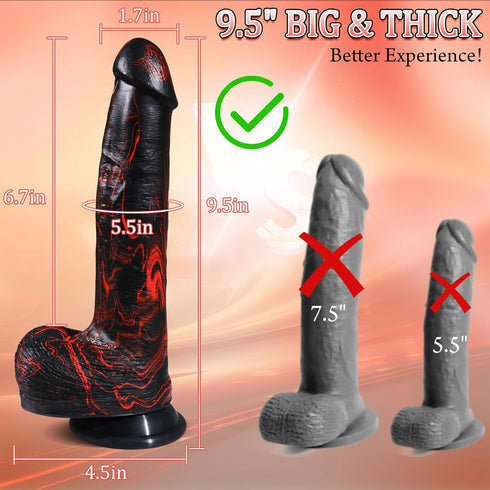Joyprops 10 Realistic Trusting Dildo Sex Toys - Thick Dildos Vibrator with Thrusting Swinging & Vibrating for G Spot