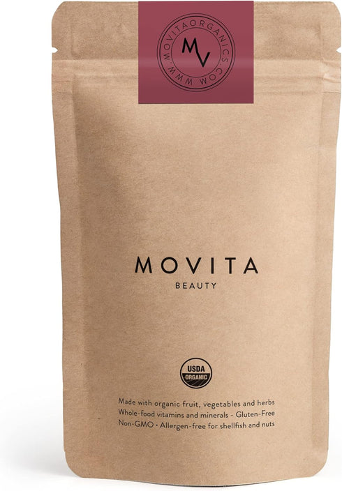 Movita Beauty - Promotes Healthy Hair, Skin & Nails with Biotin & Choline - 30-Day Supply Eco-Friendly Pouch