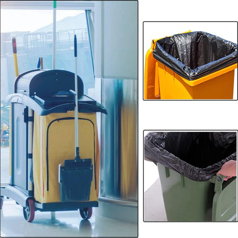 33 Gallon Heavy Duty Black Trash Bags, Upgraded Large Can Liners, 60 Count, 32"x39" Inch