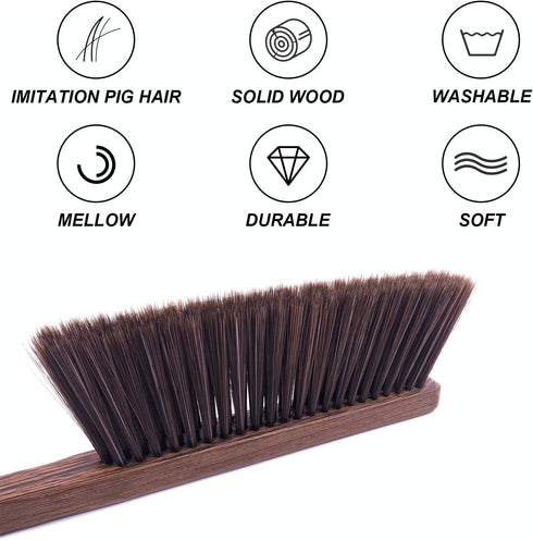 Hand Broom Cleaning Brushes - Soft Bristles Dusting Brush for Car, Bed, Couch, Garden, Furniture, Clothes