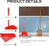COHEALI Plastic Upright Dustpan, Long Handle Lobby Dust Pan for Garage Home Yard Cleaning, 63cm (Dust Pan Only)