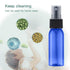 LISAPACK 1oz Small Plastic Blue Spray Bottle (12 Pack) - Empty Mini Fine Mist Travel Size Atomizer for Little Perfume,