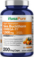 NusaPure Sea Buckthorn Omega-7 7500mg per Veggie Powder Caps - 200 Count Non-GMO & Vegan Extract 30:1