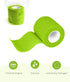 FriCARE Self Adhesive Bandage Wrap - 2 Inches X 5 Yards, 6 Rolls, Rainbow Medical Tape for First Aid