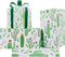 Cactus Wrapping Paper, Green Cacti with Pink Yellow Flowers, 19.7x27.5 Inch Folded Flat for DIY Craft