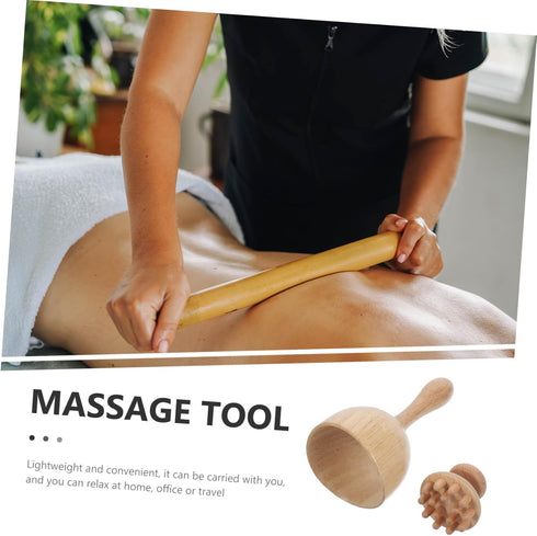 Set 1 Set Didiseaon Wooden Massage Tool Portable Body Massager for Home Travel Torch Octopus Design