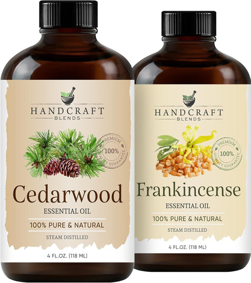 Handcraft Blends Ground & Center Set: Frankincense and Cedarwood Essential Oils (2