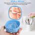 Retainer Case, Mouth Guard Case, Orthodontic Aligner Case with Mirror and Ventilation Holes, Sky Blue