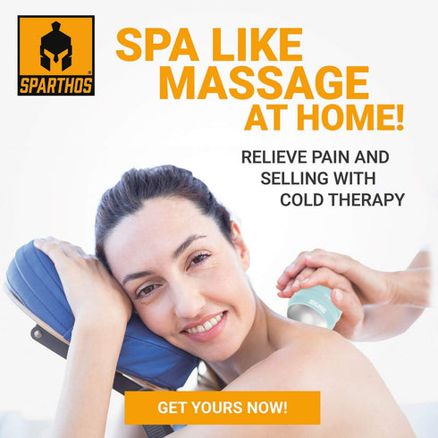 Sparthos Cold Massage Roller Ball, Fitness Cryosphere Massager for Muscle, Face, Body - Mint, 54mm