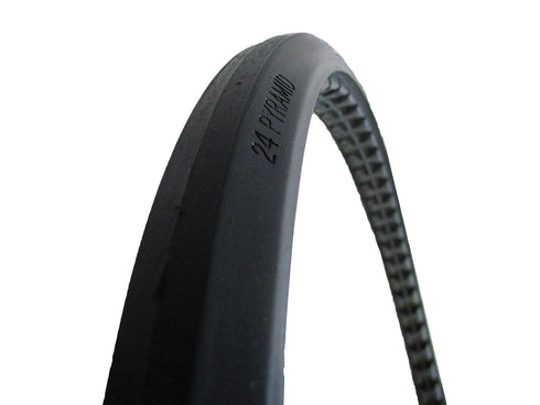 Wheelchair Tire, Low Profile Urethane Foam, Pyramid Shape, Grey, 24" x 1"