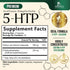 5 HTP Supplement Capsules 200 mg 5HTP Plus Calcium for Brain Mood and Sleep Support - Extra Strength 5-HTP Formula - 5 Hydroxytryptophan - Natural, Vegetarian, Gluten Free & Non-GMO - 60 Count