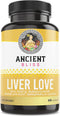 Ancient Bliss Liver Love - 60 Capsules, Natural Milk Thistle Liver Detox and Health Cleanse Supplement