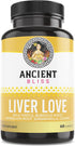 Ancient Bliss Liver Love - 60 Capsules, Natural Milk Thistle Liver Detox and Health Cleanse Supplement