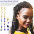 Holibanna 3pcs Hair Braid Rings, Blue Evil Eye Hair Jewelry Dreadlock Long Gold Metal Spiral Coil Beads