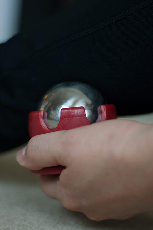 Massage Roller Ball - Stainless Steel Gel Balls for Heat + Ice Therapy - Back, Shoulder, Calf, Foot Massager with Heat