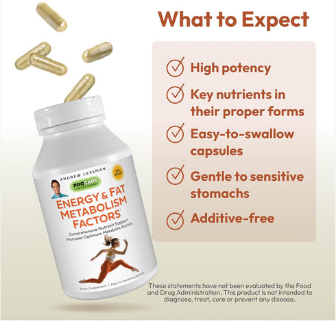 Andrew Lessman Energy & Fat Metabolism Factors, 60 Capsules for Optimum Fat Burning and Energy