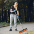 Keleekelin 18" Push Broom Outdoor with Rubber Squeegee,Heavy Duty Broom Brush with Handle,Stiff Bristles for Patios