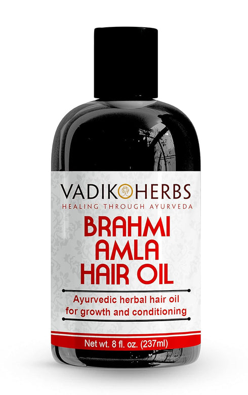 Vadik Herbs Brahmi Amla Hair Oil, 8 oz, Ayurvedic Hair Growth & Conditioning Oil with Rosemary