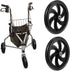 4 Sets 7.5 Inch Replacement Wheelchair Wheels for Walkers Wheelchair Front Wheels Anti Slip Walker Rubber Replacement