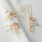 SWEETV Hair Pins, 3Pcs Bridal Hair Accessories, Pearl Wedding Hair Pins, Leaf Bridal Head Piece for Women