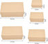 WANDIC Paper Mache Box, Set of 5 Rectangular Mini Kraft Paper Boxes with Lids Ideal for Crafting & Storage Accessories Cosmetics Jewelry Gifts Home