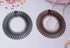 Sowaka 4 Pcs Circular Stretch Comb, Black Brown Flexible Hair Wrap Holder for Women Girls Sports Accessories