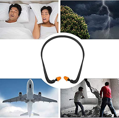 Band Earplugs Hearing Bands - Lightweight Silicone Ear Plugs for Construction Work, Sleeping, Concerts, Shooting,