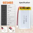 3.7V 1300mAh Lipo Battery Pack with JST Connector, Rechargeable Lithium Polymer Ion 603465