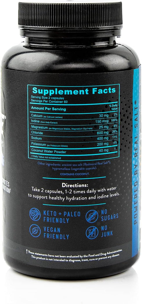 REDMOND Re-Lyte Hydration Plus Capsules, 120 Count