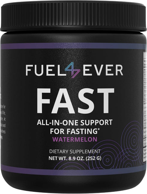 Fast Fasting Electrolyte Powder | with Creatine, Essential Amino Acids & Green Tea Extract, Watermelon Flavor (30