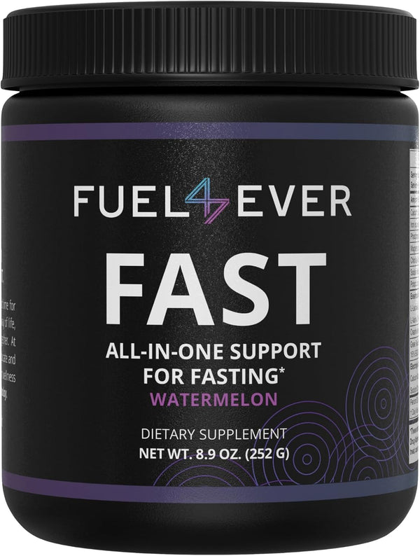 Fast Fasting Electrolyte Powder | with Creatine, Essential Amino Acids & Green Tea Extract, Watermelon Flavor (30