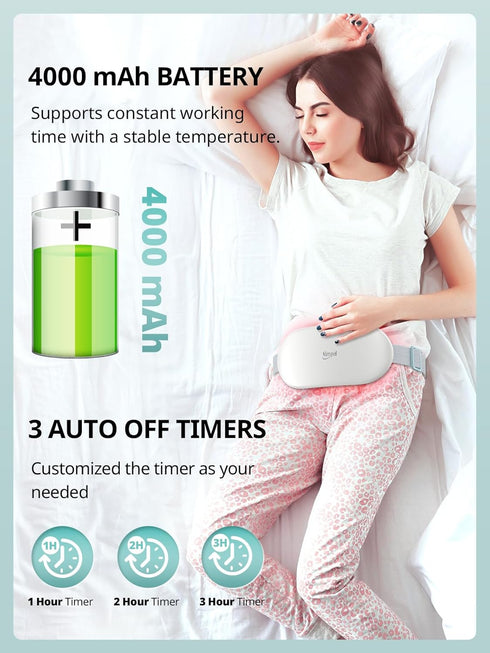 Slimpal Heating Pad for Period Cramps & Back Pain, Plus-Sized Electric Heating Pad, Portable Menstrual Heat Belt