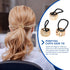 Lurrose Gold Ponytail Cuff, High Ponytail Holder Hair Ties, 6 Pcs Punk Gothic Elastic Hair Rope