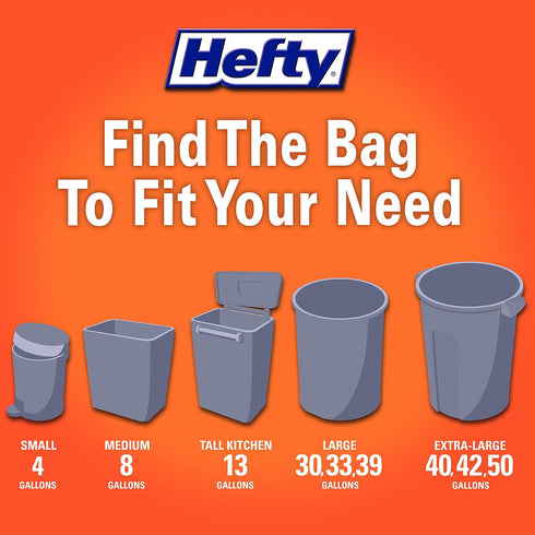 Hefty Ultra Strong Tall Kitchen Trash Bags, 13 Gallon, Lavender & Sweet Vanilla Scent, 20 Count