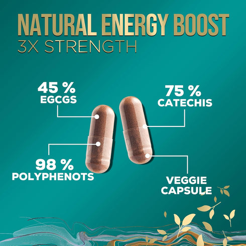 Green Tea Extract Weight Loss Pills 1000mg, 98% Standardized EGCG for Natural Energy and Heart Health