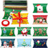 CCINEE Christmas Pillow Boxes - Xmas Candy Boxes with Red Ribbons, Santa Elk Gift Card Holder, 50PCS
