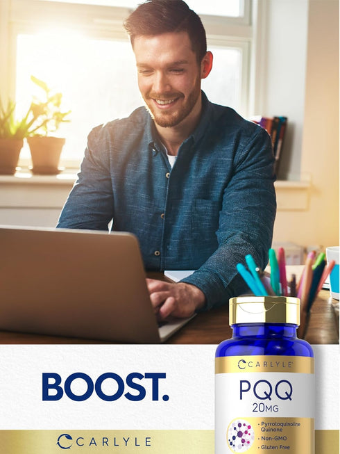 Carlyle PQQ Supplement | 20 mg | 60 Capsules | Non-GMO and Gluten Free