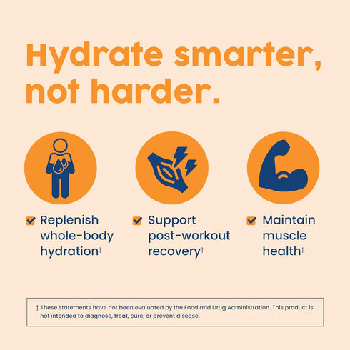 NativePath Native Hydrate, Zero Sugar Electrolytes Powder, Tangerine Hydration Powder, 30 Servings