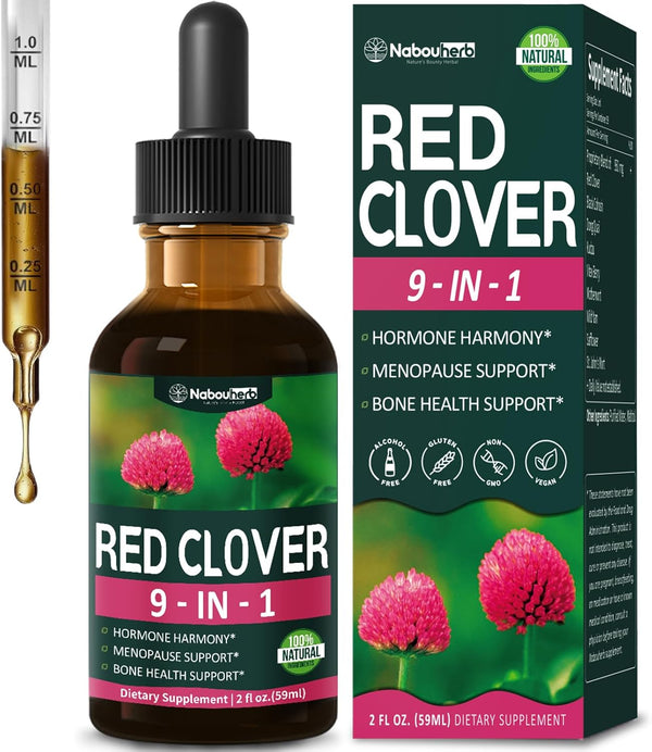 Nabouherb Red Clover Extract Menopause Support Drops for Women Health Balance, Dong Quai