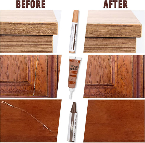 Furniture Repair Kit - Wood Touch Up Maker to Restore Any Wood Furniture, Set of 39