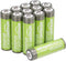 Amazon Basics 12-Pack Rechargeable AA NiMH Batteries, 2400 mAh, High-Capacity, Recharge up to 400x Times