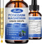 Potassium Magnesium Supplement with Calcium, Vitamin D3, Zinc, Sugar Free & Vegan Liquid Drops