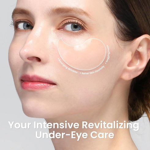 Under Eye Patches for Dark Circles - Korean Moisturizing Treatment for Puffy Eyes, Snail Mucin