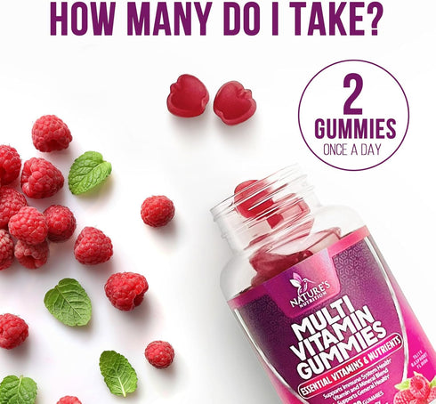 Multivitamin Gummies | 60 Gummies | Extra Strength Daily Multi Vitamin for Women & Men with Vitamins A, C, D, E, B6,