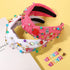 Teacher Headbands for Women, Pencil Printed Wide Knotted Headbands, Back To School Hair Accessory Gifts (Pattern C)