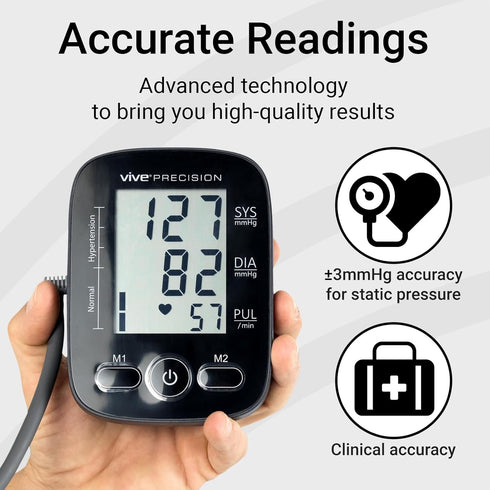 Automatic Blood Pressure Machine - Upper Arm Digital Pulse Monitor with Large LCD Display