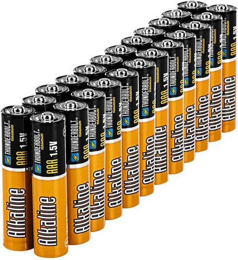 Thunderbolt Long-Lasting AAA Alkaline Batteries by