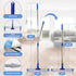 18" Professional Microfiber Mop Floor Cleaning System, Flat Mop with Stainless Steel Handle, 4 Washable Mop Pads