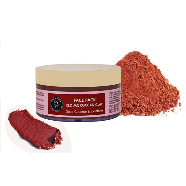 Red Moroccan Clay Face Pack, Natural Skincare for Healthier Complexion, Skin Firming, 250 Grams