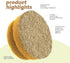 SCRUBIT Natural Scouring Pads, Eco Friendly Scrubbing Sponges for Kitchen Cleaning and Dishes, Non-Scratch Dish Scrubber with Easy-Grip Sponge Handle - Biodegradable - 2 Pack by SCRUBIT